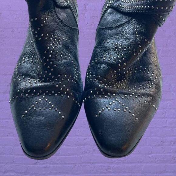 Frye western studded mid heel booties Size 7 - Picture 4 of 8